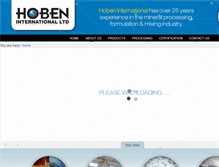Tablet Screenshot of hobeninternational.com